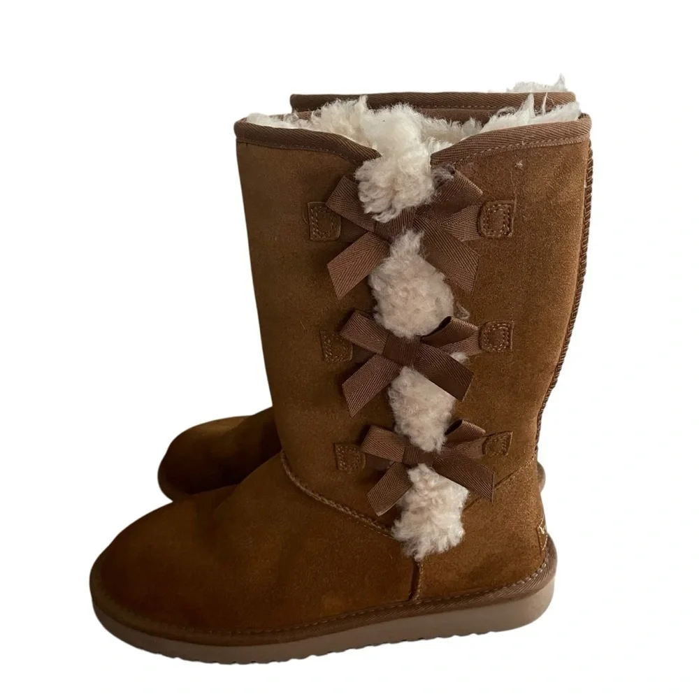 Koolaburra by UGG Victoria Tall Brown Winter Boots with Plush Lining Women Size